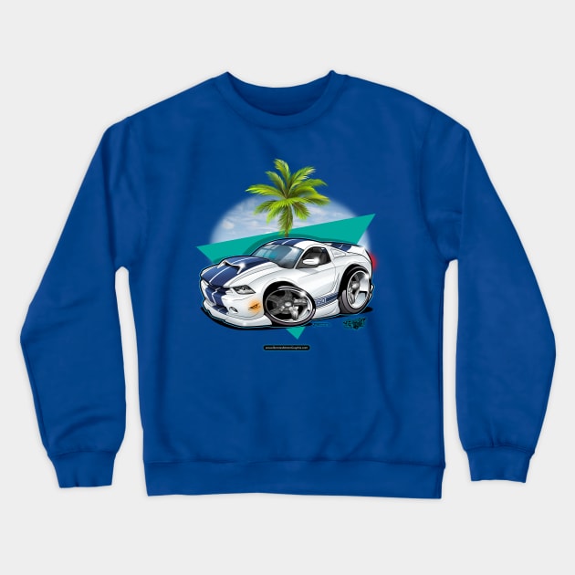 SEA BREEZE SHALL-BEE Crewneck Sweatshirt by Bernies Motor Graphix